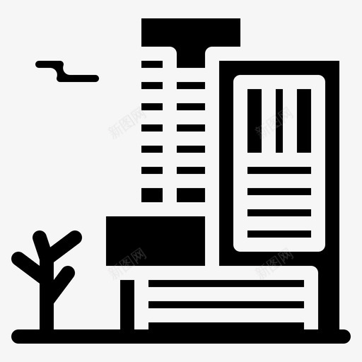 办公楼楼房房地产图标svg_新图网 https://ixintu.com 办公楼 房地产 楼房