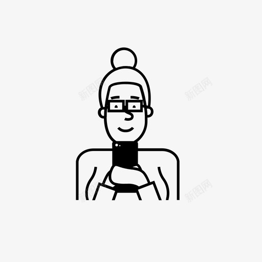 有结的女人聊天开心短信图标svg_新图网 https://ixintu.com 各种各样的人 开心 微笑 接收信息 有结的女人聊天 短信