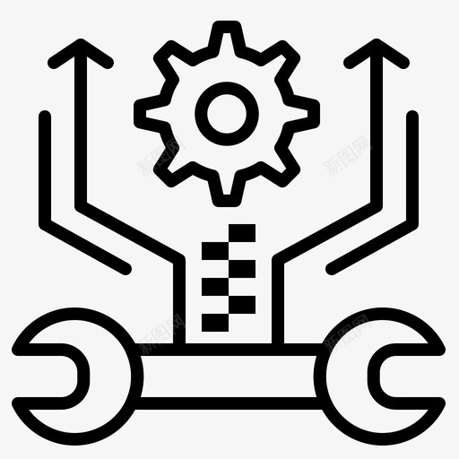 控制齿轮设置图标svg_新图网 https://ixintu.com 工具 扳手 控制 数据管理 设置 齿轮