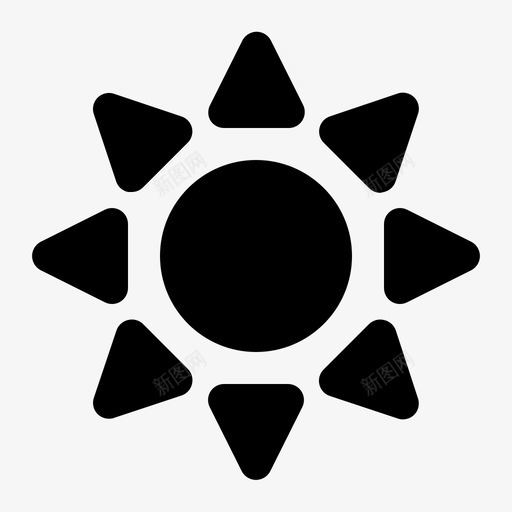 太阳亮度夏季图标svg_新图网 https://ixintu.com 亮度 夏季 天气 太阳 平坦 温暖