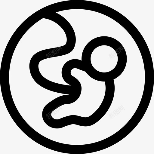 胚胎发育中人图标svg_新图网 https://ixintu.com 人 发育中 后代 胚胎 辣酱