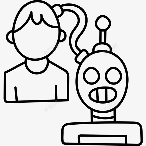 传送机器人32黑色图标svg_新图网 https://ixintu.com 传送 机器人 黑色