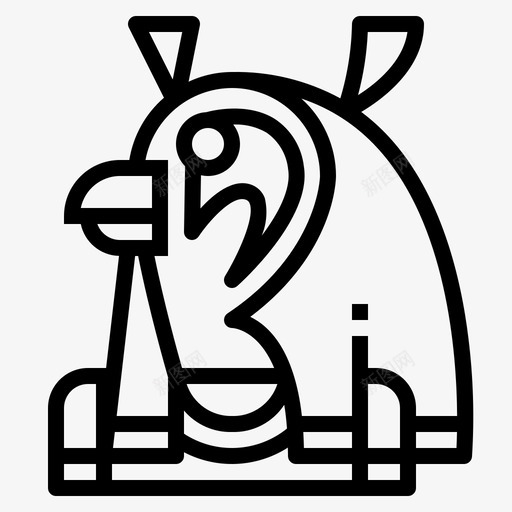 荷鲁斯埃及27线性图标svg_新图网 https://ixintu.com 埃及27 线性 荷鲁斯