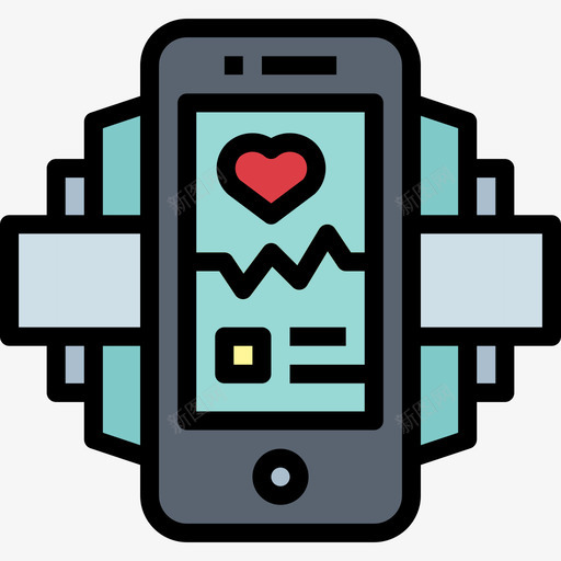 运动型智能手机8线性颜色图标svg_新图网 https://ixintu.com 手机 智能 线性 运动型 颜色