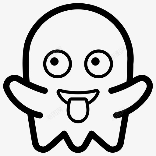 舌头出鬼表情符号情感图标svg_新图网 https://ixintu.com 出鬼 向量 图标 情感 符号 舌头 表情