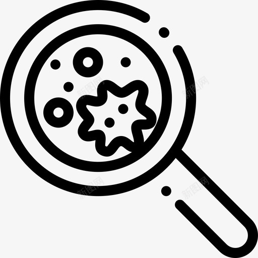 病毒生物学3线状图标svg_新图网 https://ixintu.com 生物学3 病毒 线状