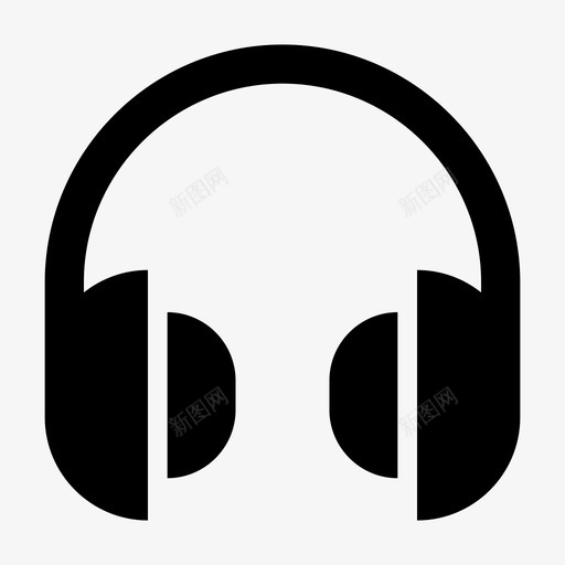 耳机音频设备图标svg_新图网 https://ixintu.com 声音 耳机 设备 音乐 音频