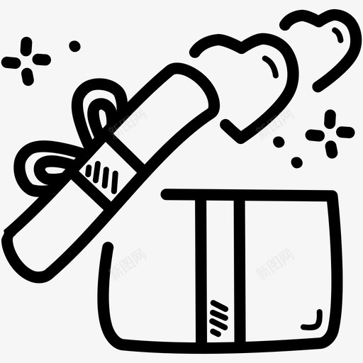 礼物父亲节爱图标svg_新图网 https://ixintu.com 情人节 母亲节 涂鸦 父亲节 礼物