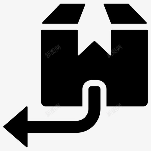 退回包裹交货退回物流服务图标svg_新图网 https://ixintu.com 交货退回 包裹回收 包裹退回 物流服务 退回包裹 黑色星期五字形图标