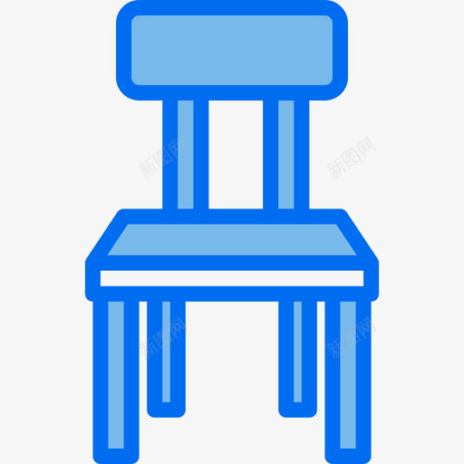 椅子家具蓝色图标svg_新图网 https://ixintu.com 家具 椅子 蓝色