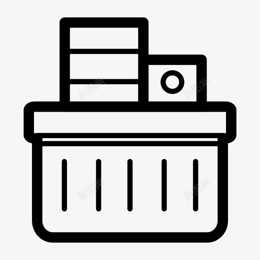 篮子手推车商场图标svg_新图网 https://ixintu.com 商场 商店 手推车 物品 篮子 购物