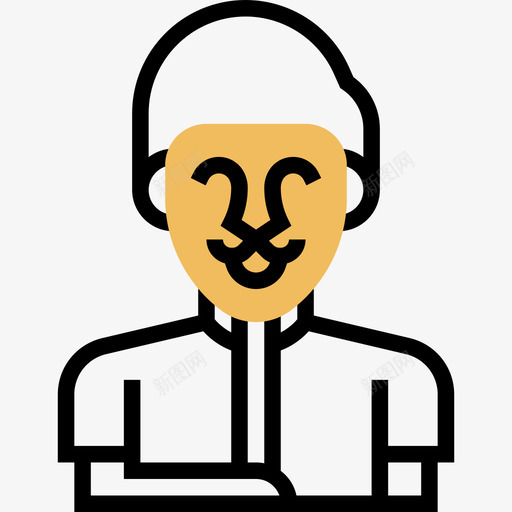 面具抗议4黄影图标svg_新图网 https://ixintu.com 抗议 面具 黄影