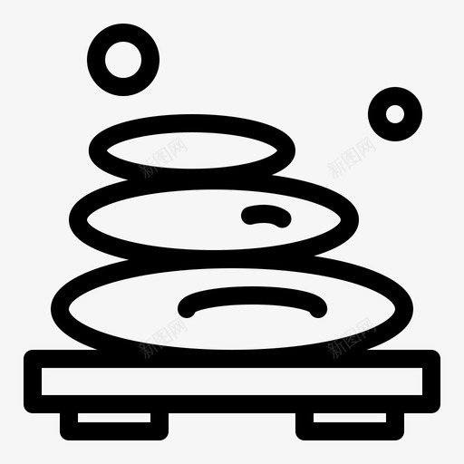 热按摩放松图标svg_新图网 https://ixintu.com 按摩 放松 水疗 石头