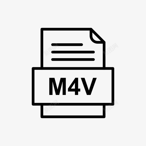 m4v文件文件图标文件类型格式svg_新图网 https://ixintu.com 41种 m4v 图标 文件 格式 类型