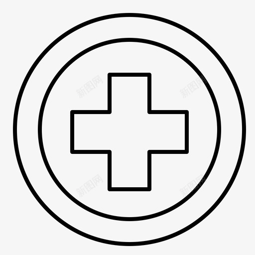 医院医疗加号图标svg_新图网 https://ixintu.com 加号 医疗 医院 标牌 药房要素