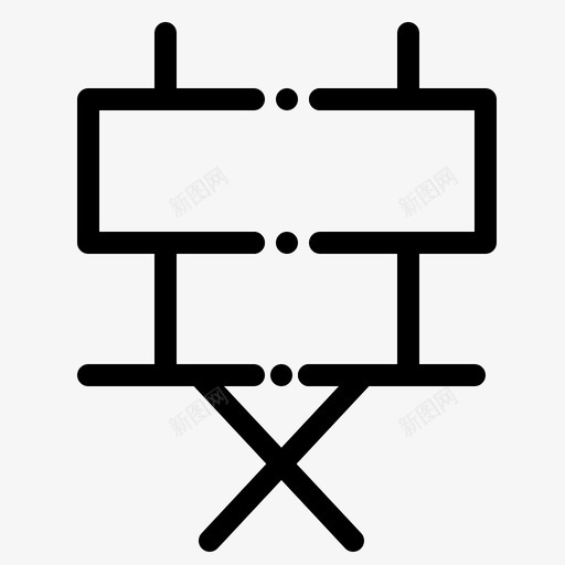 椅子电影院电影图标svg_新图网 https://ixintu.com 折叠 椅子 电影 电影院 视频制作