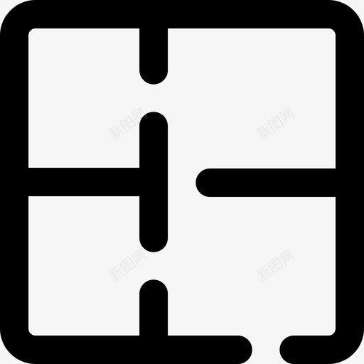 房屋平面图房地产163直线图标svg_新图网 https://ixintu.com 房地产163 房屋平面图 直线