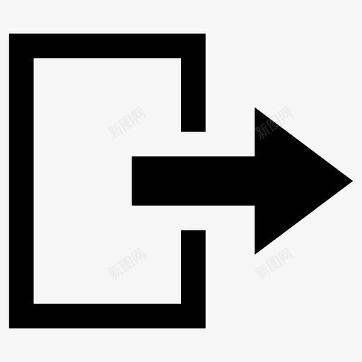 注销退出离开图标svg_新图网 https://ixintu.com 注销 离开 退出