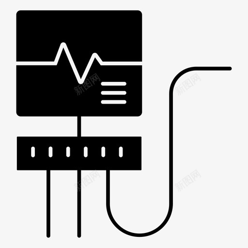 生命支持节拍图表图标svg_新图网 https://ixintu.com 健康 健康医学 图表 守护生命 生命支持 节拍