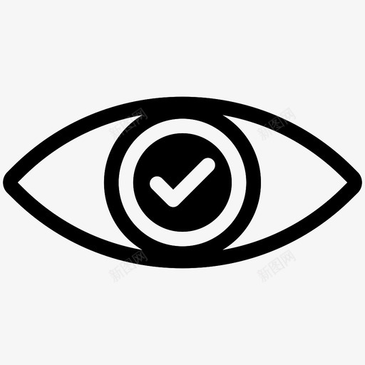 视觉监控眼科图标svg_新图网 https://ixintu.com 光学 可视化 图标 字形 监控 眼科 终极 视觉