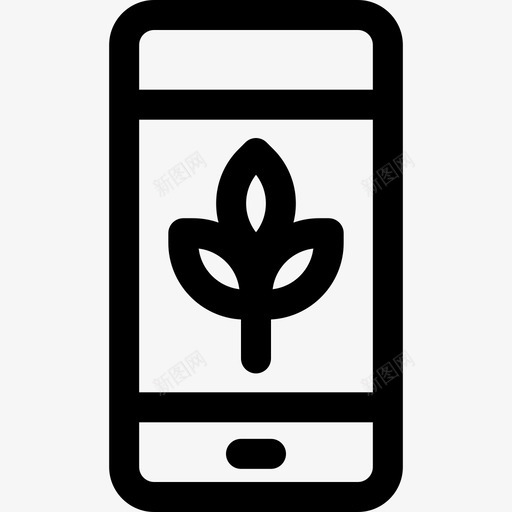 智能手机智能农场9线性图标svg_新图网 https://ixintu.com 农场 手机 智能 线性