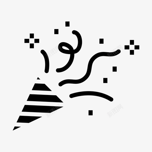 聚会生日庆祝图标svg_新图网 https://ixintu.com 庆祝 爆米花 生日 聚会 节日