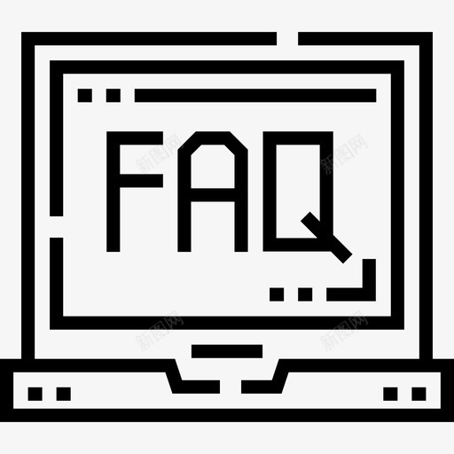 常见问题解答帮助和支持28线性图标svg_新图网 https://ixintu.com 帮助和支持28 常见问题解答 线性