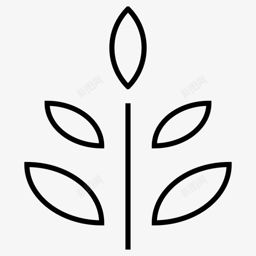 植物作物树叶图标svg_新图网 https://ixintu.com 作物 树叶 植物 橄榄 面包房