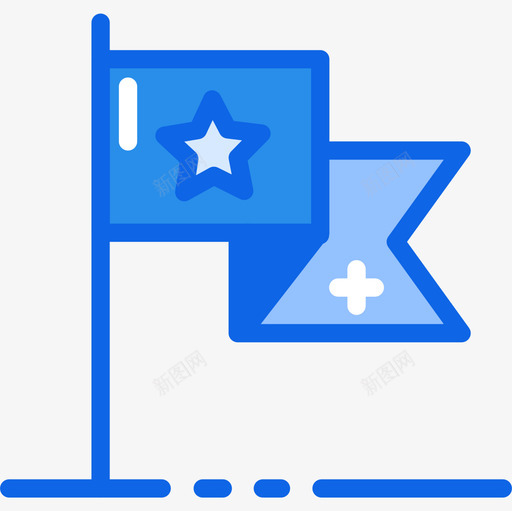 军旗28号蓝色图标svg_新图网 https://ixintu.com 28号 军旗 蓝色