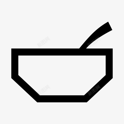汤碗晚餐图标svg_新图网 https://ixintu.com 勺子 晚餐 汤 碗 食物 饭菜