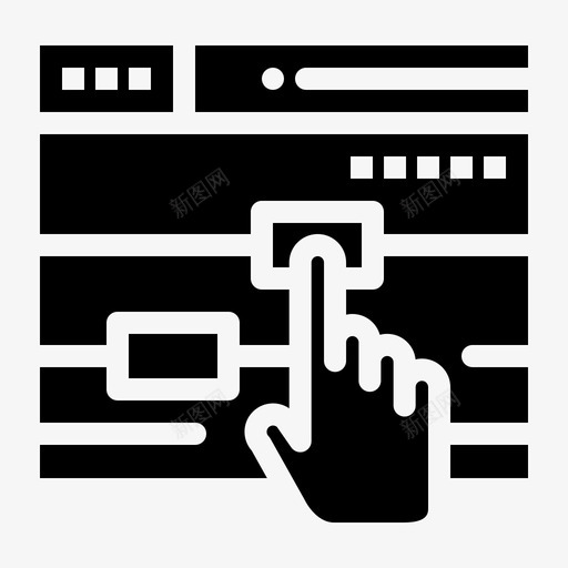 点击手指触摸图标svg_新图网 https://ixintu.com 手指 点击 网页 网页设计和开发 触摸
