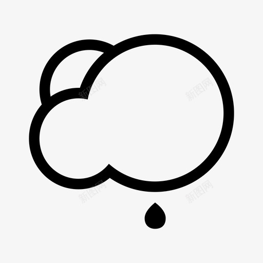 小雨天雨天气图标svg_新图网 https://ixintu.com 天气 小雨 雨天