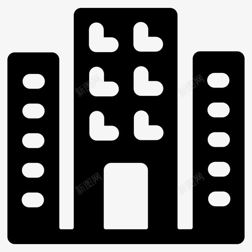 摩天大楼建筑地产图标svg_新图网 https://ixintu.com 图标 地产 建筑 房地产 摩天大楼 雕文