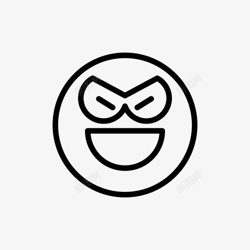 表情愤怒脸图标svg_新图网 https://ixintu.com 情绪 愤怒 脸 表情 表情线