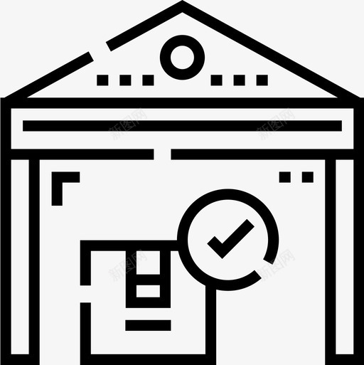 线性物流仓库53图标svg_新图网 https://ixintu.com 仓库 物流 线性