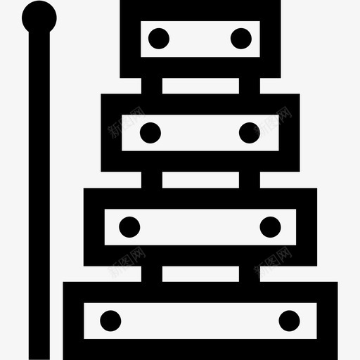 木琴儿童玩具7线性图标svg_新图网 https://ixintu.com 儿童玩具 木琴 线性