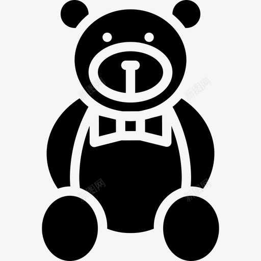 泰迪熊礼物18雕文图标svg_新图网 https://ixintu.com 泰迪 礼物 雕文