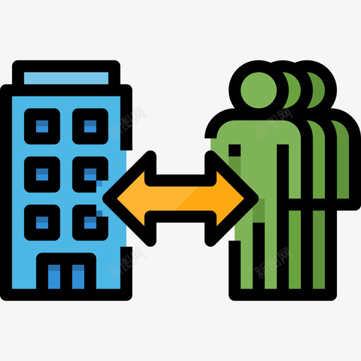 B2bfintech8线性颜色图标svg_新图网 https://ixintu.com B2b fintech 线性 颜色