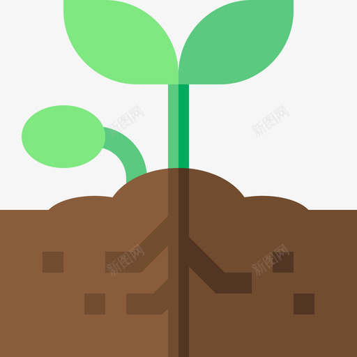 芽花和植物3扁平图标svg_新图网 https://ixintu.com 扁平 植物