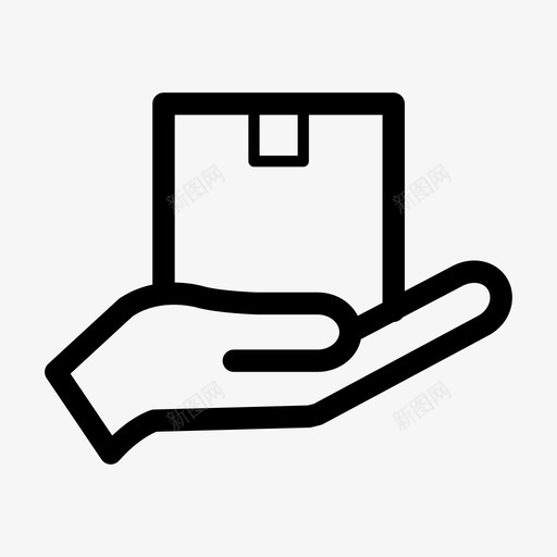 礼品送货速递图标svg_新图网 https://ixintu.com 人手 礼品 装运 运输 送货 速递