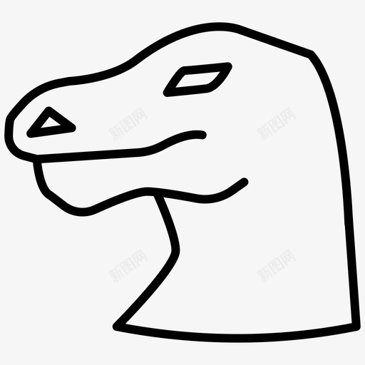 科莫多龙动物脸图标svg_新图网 https://ixintu.com 动物 多龙 科莫