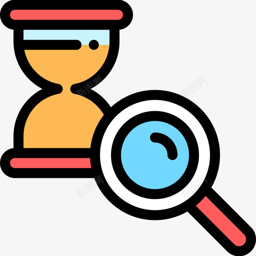 沙漏搜索5线性颜色图标svg_新图网 https://ixintu.com 搜索 沙漏 线性 颜色