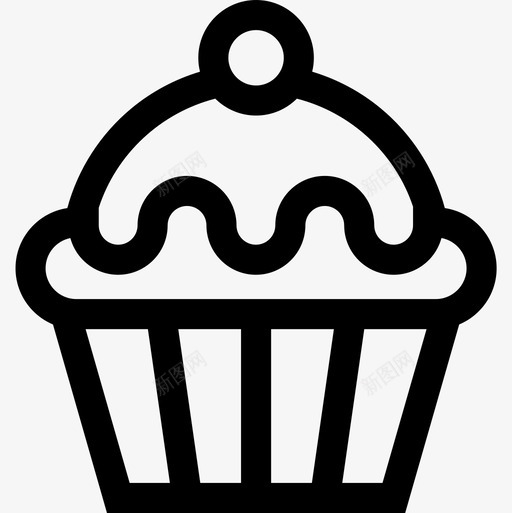 纸杯蛋糕面包店60直系图标svg_新图网 https://ixintu.com 直系 纸杯蛋糕 面包店60