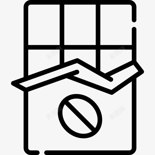 巧克力过敏线性图标svg_新图网 https://ixintu.com 巧克力 线性 过敏