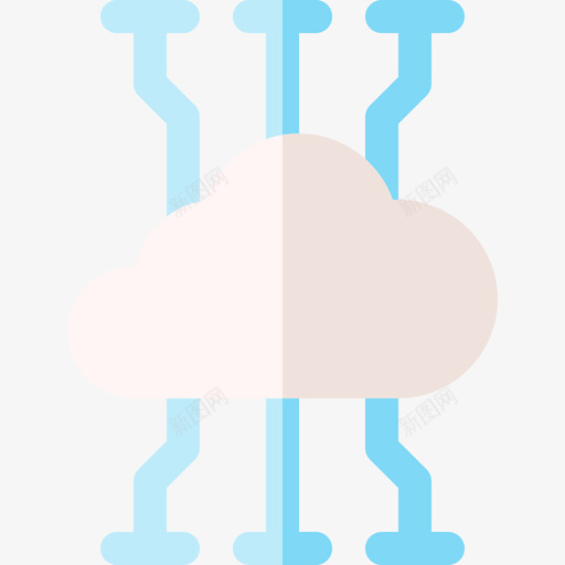 云web托管51扁平图标svg_新图网 https://ixintu.com web托管51 云 扁平