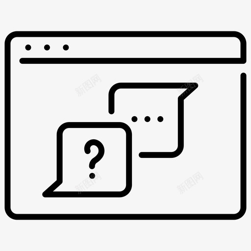 网站咨询板浏览器图标svg_新图网 https://ixintu.com 咨询 浏览器 界面 类型 网站