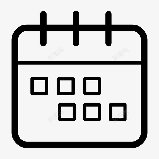 日历办公室计划员图标svg_新图网 https://ixintu.com 办公室 场所 工作 工作场 年份 日历 计划员