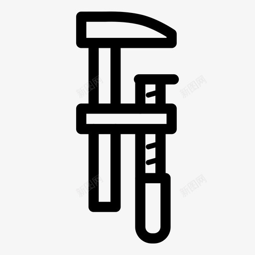 扳手建筑工具图标svg_新图网 https://ixintu.com 工作 工具 建筑 扳手 翻新 设备