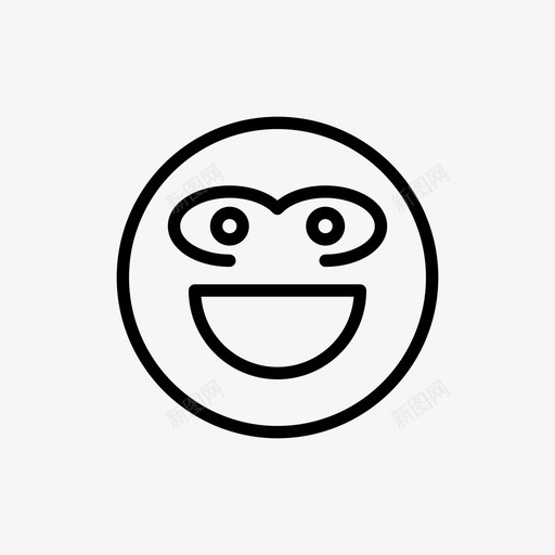 表情情绪微笑图标svg_新图网 https://ixintu.com 微笑 情绪 表情 表情线