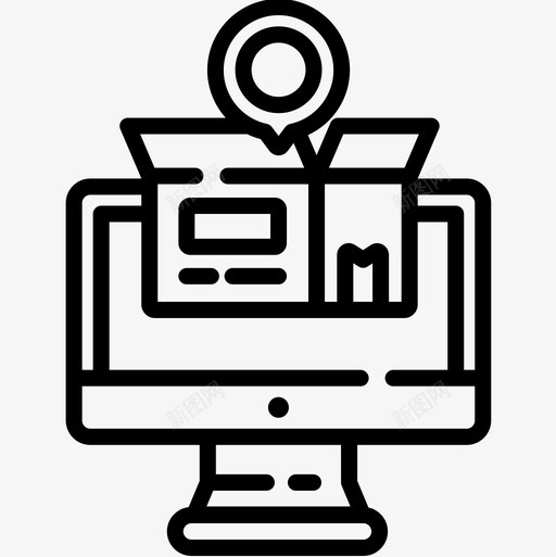 在线物流80直线图标svg_新图网 https://ixintu.com 在线 物流 直线